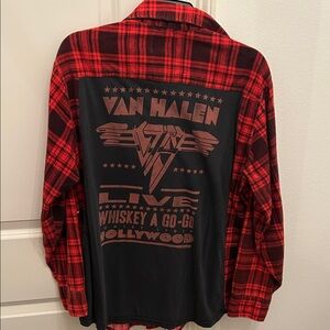 Dickies Van Halen Red and Black Plaid Shirt